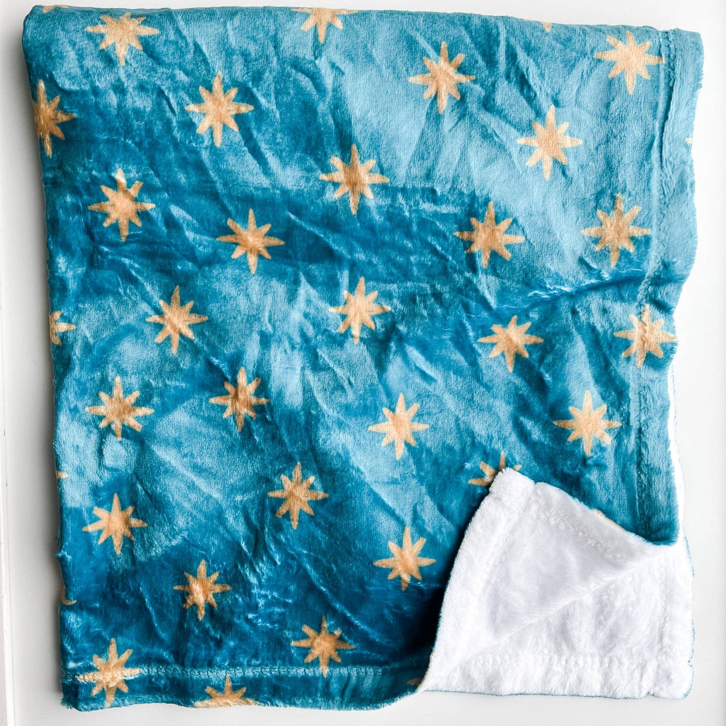 The Little Rose Shop - Our Lady of Guadalupe Stars Minky Blanket