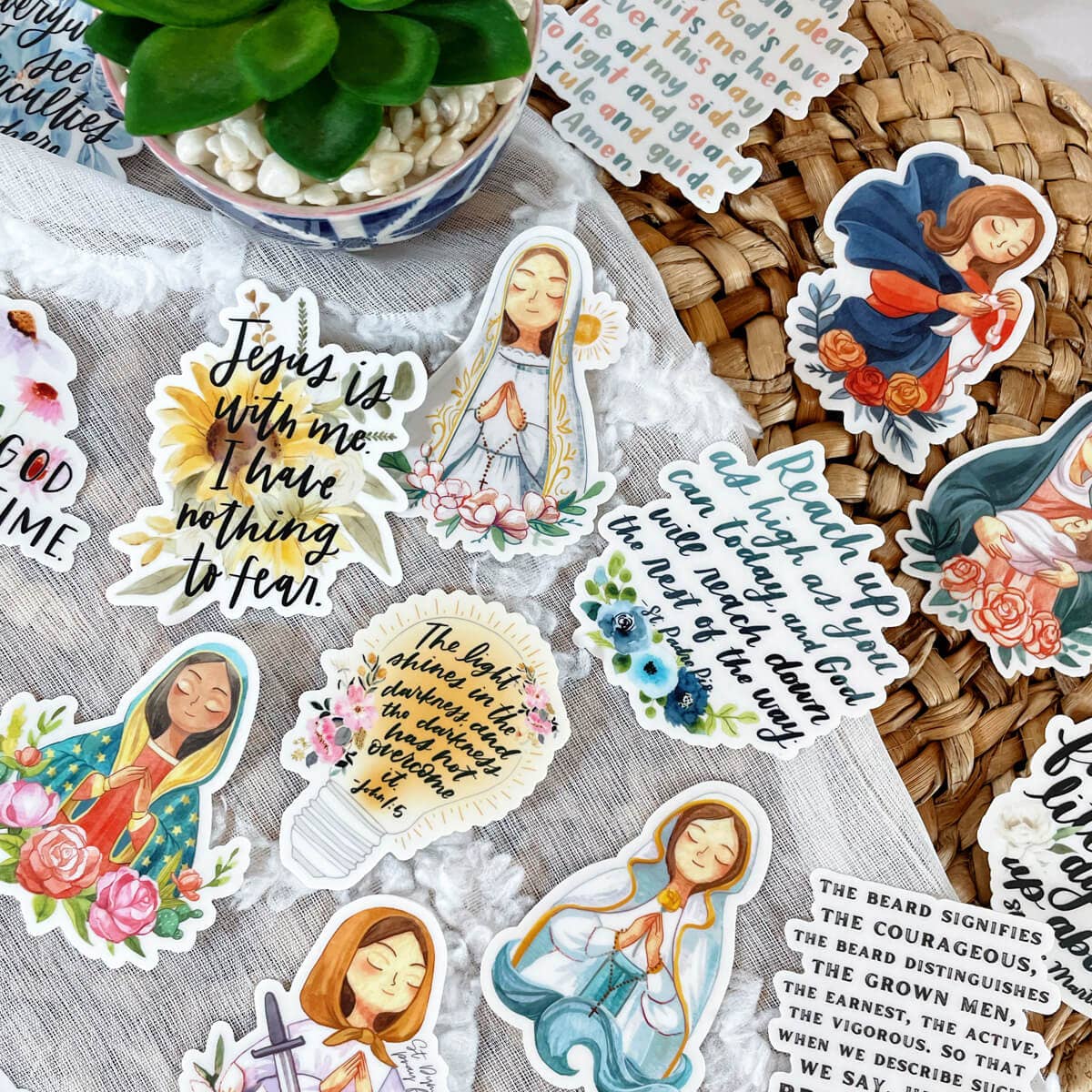 Just Love Prints - Our Lady of Fatima Vinyl Sticker