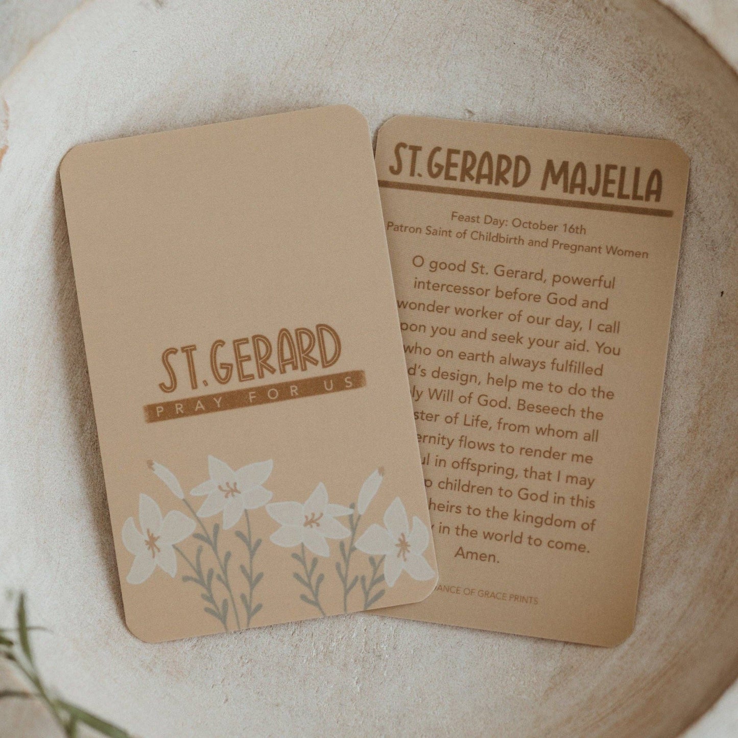 St. Gerard Majella Prayer Card