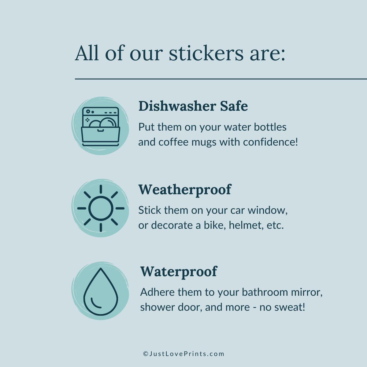 Just Love Prints - Mini Clear St. Benedict Medal Sticker Sheet