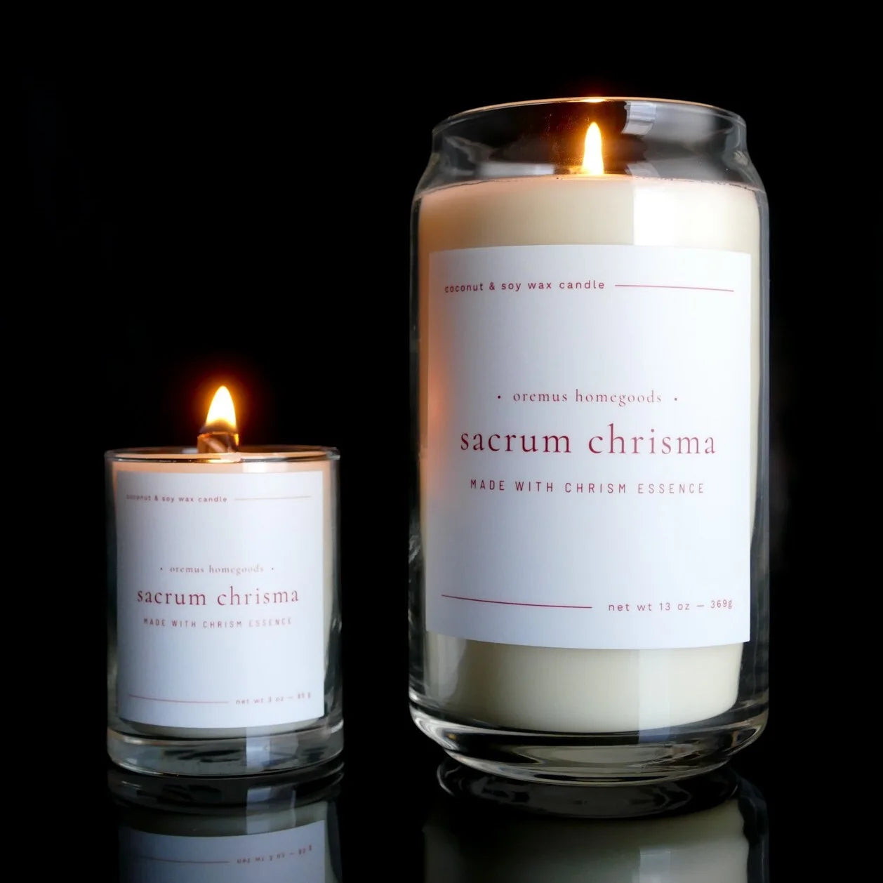 3 Oz. Sacrum Chrisma Candle with Crackling, Wooden Wick