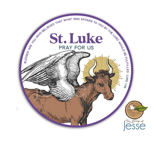 The Stump of Jesse - St. Luke Symbol Waterproof Catholic Sticker