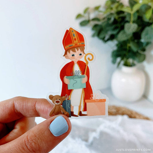 Just Love Prints - St. Nicholas "Kid Saint" Vinyl Sticker