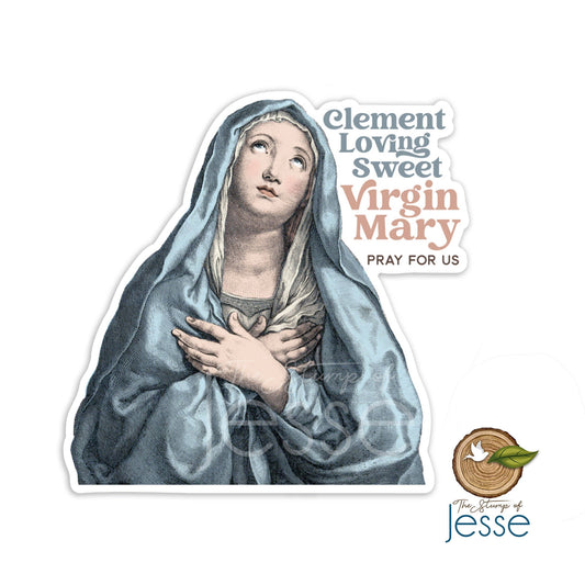 The Stump of Jesse - Hail Holy Queen Waterproof Catholic Sticker
