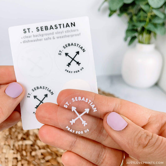 Just Love Prints - Mini St. Sebastian Vinyl Sticker Sheet