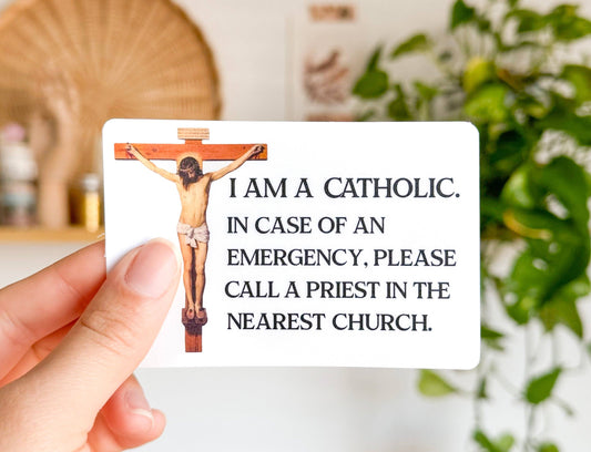 Peony&June Illustration - Catholic Sticker In case of an Emergency