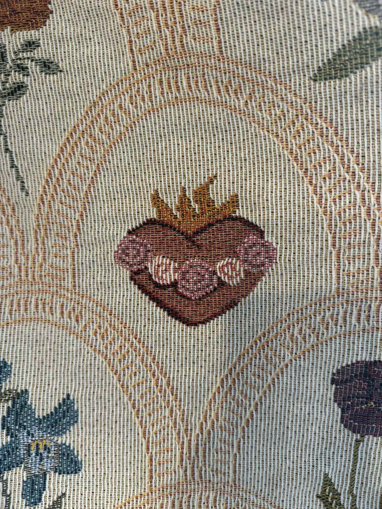 Brick House in the City - Mary's Sacred Garden Woven Blanket