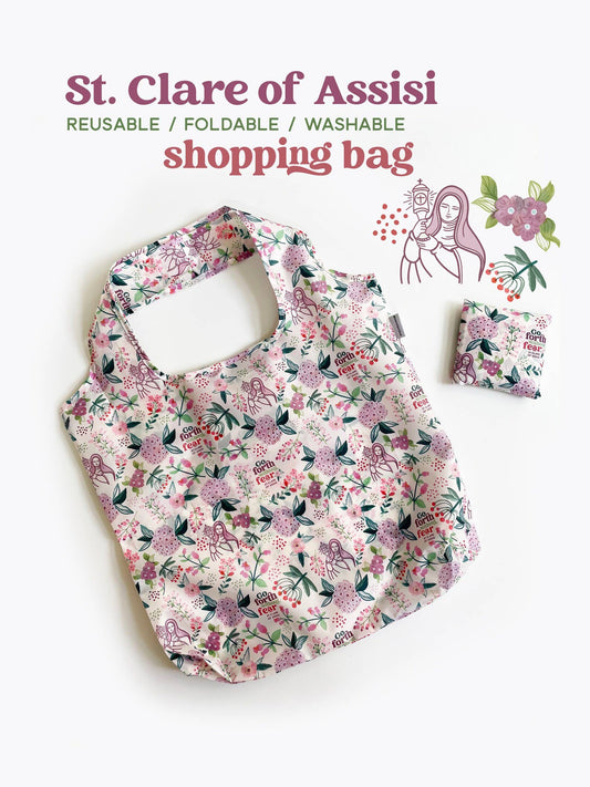 The Stump of Jesse - Reusable Shopping bag I Washable & Foldable I Catholic Gift: St. Clare of Assisi