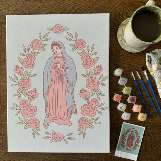 Brick House in the City - Our Lady of Guadalupe Catholic Paint by Number Kit