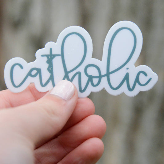 Saint Clare and Francis - "Catholic" Vinyl Sticker