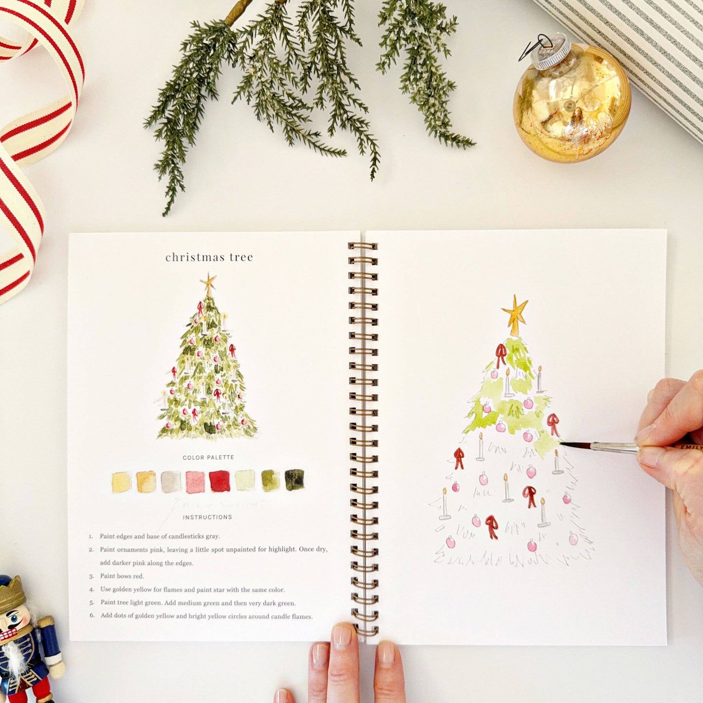 emily lex studio - Nutcracker watercolor workbook