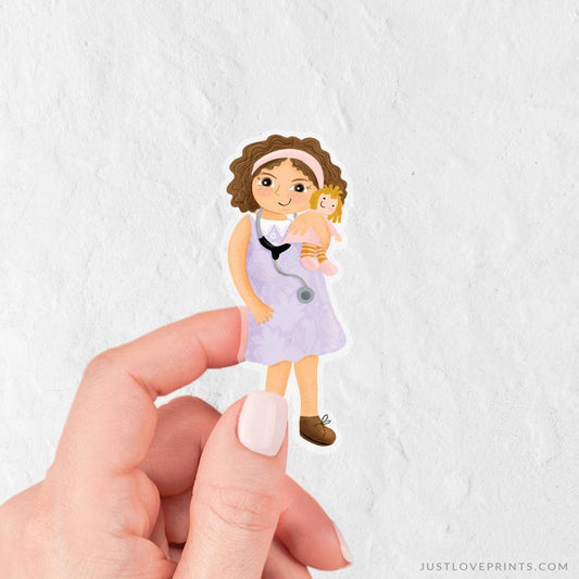 Just Love Prints - St. Gianna "Kid Saint" Vinyl Sticker