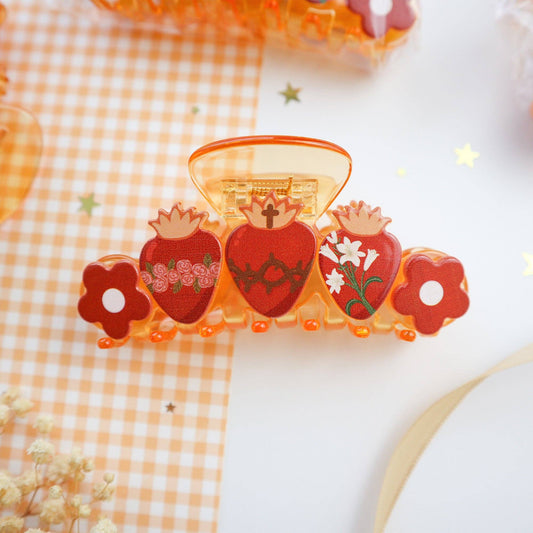 Peony&June Illustration - Holy Hearts Hair Clip