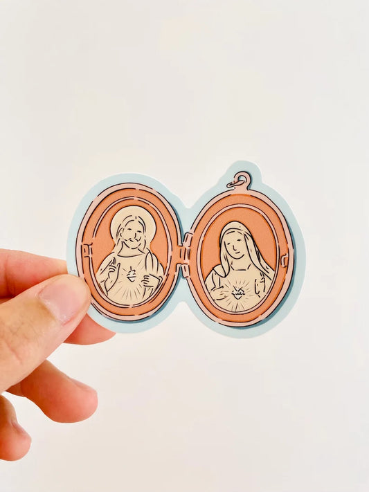 Sacred Heart of Jesus and Immaculate Heart of Mary Sticker