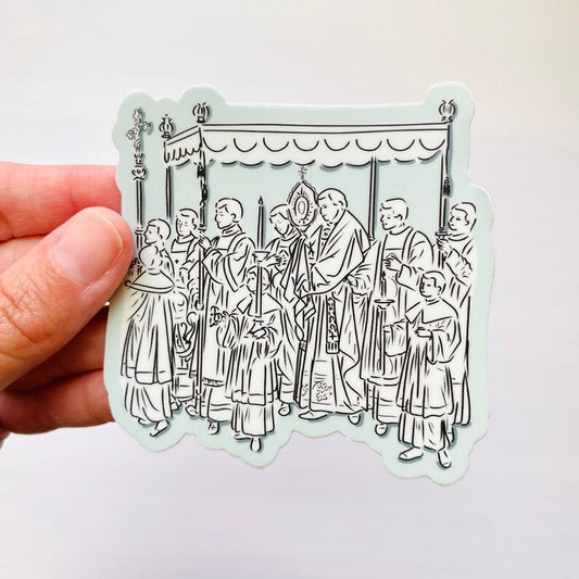 Traditional Catholic Sticker- Eucharistic Procession