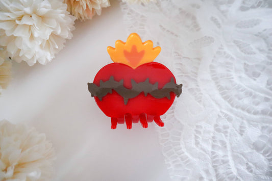 Peony&June Illustration - Sacred Heart Hair Clip