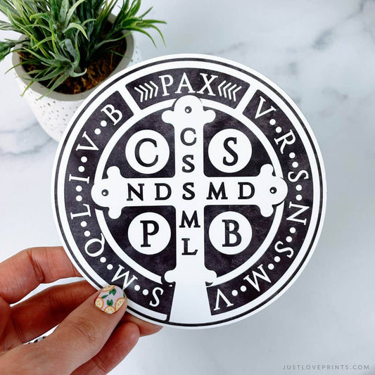 Just Love Prints - St. Benedict Medal Car Magnet: 1 Magnet