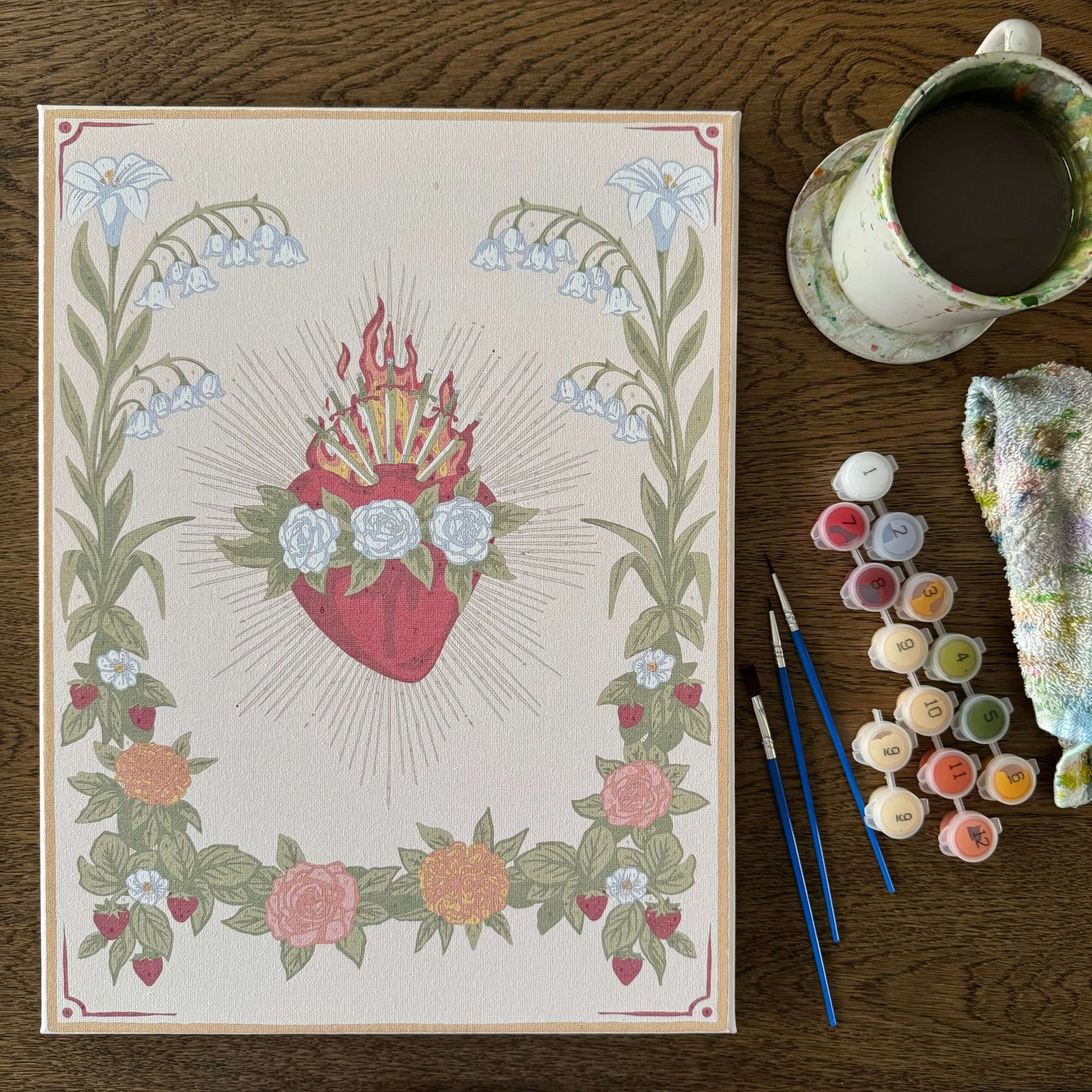 Brick House in the City - Immaculate Heart of Mary Catholic Paint by Number Kit