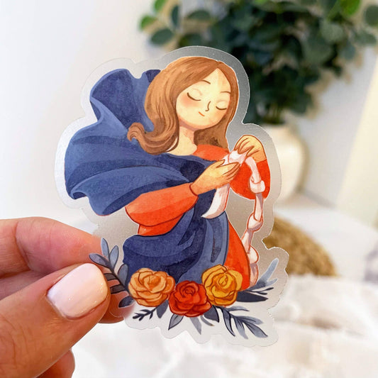 Just Love Prints - Our Lady Undoer of Knots Vinyl Sticker