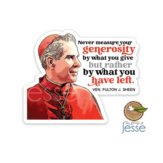 The Stump of Jesse - Ven. Fulton J.Sheen Waterproof Catholic Sticker