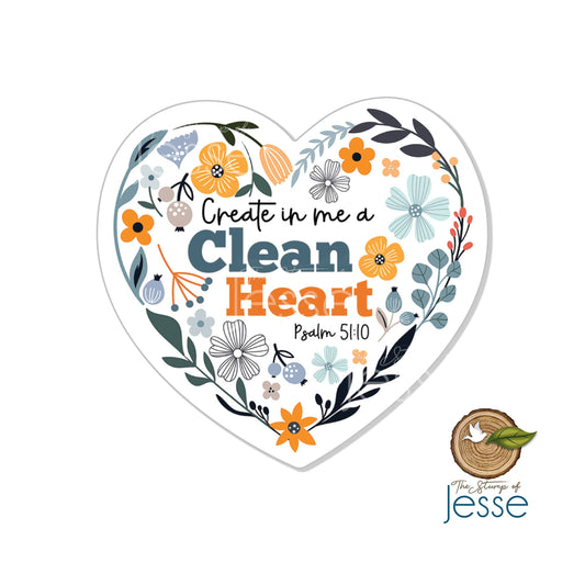 The Stump of Jesse - Create In Me A Clean Heart Sticker I Catholic Gift