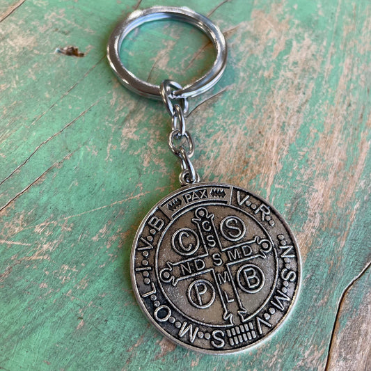 St Benedict Keychains: Round