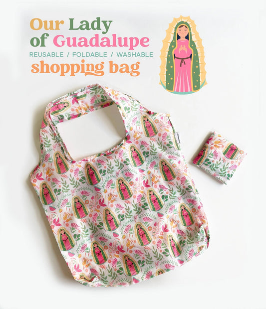 The Stump of Jesse - Reusable Shopping bag I Washable & Foldable I Catholic Gift: Our Lady of Guadalupe